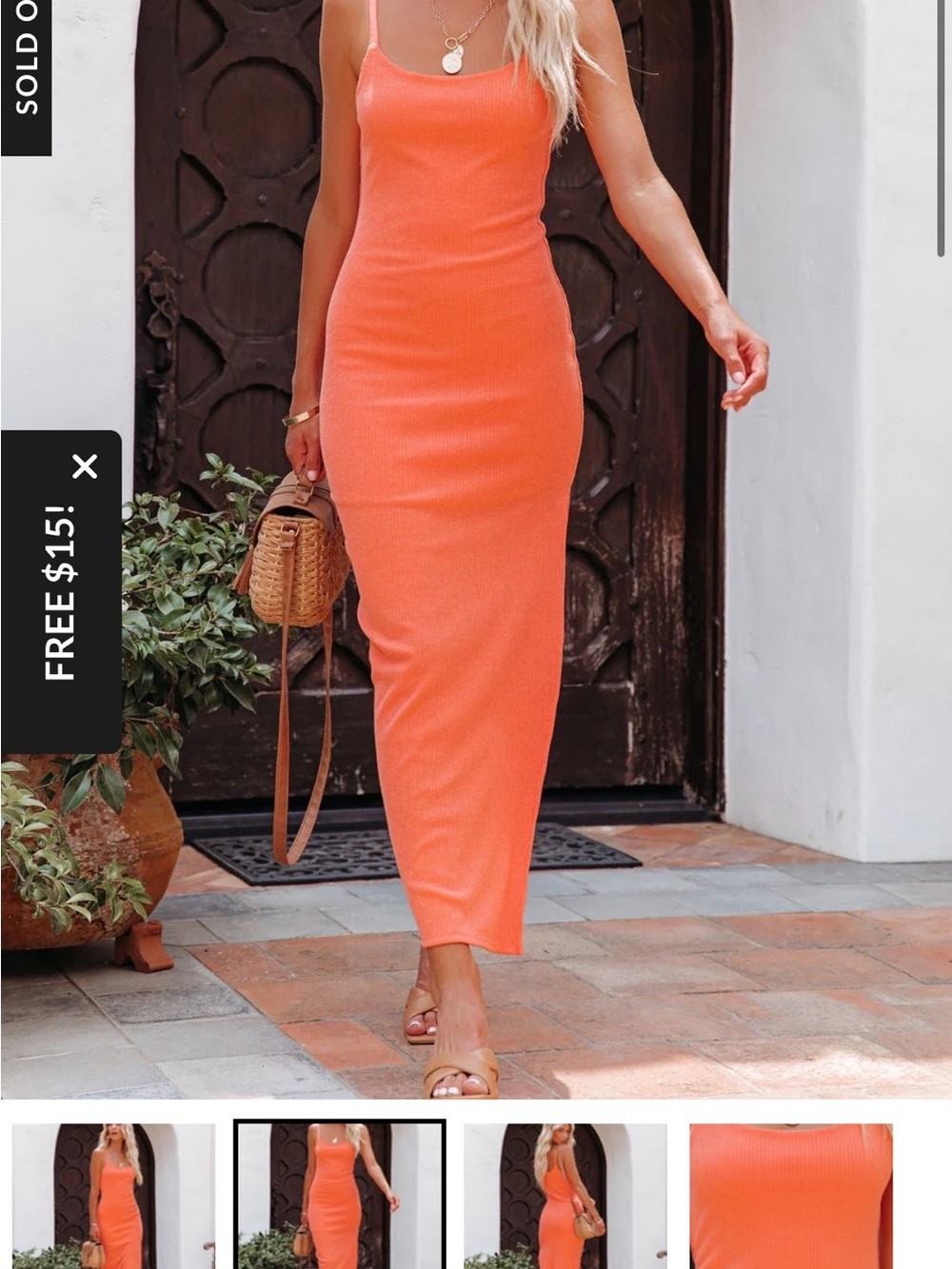 VICI’s Women’s Ribbed Bodycon Maxi Skirt